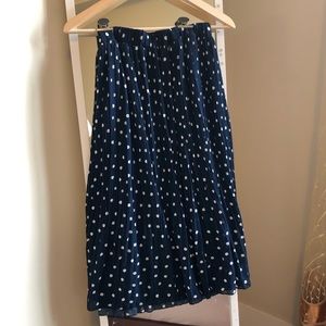 Polka dot midi skirt (navy)